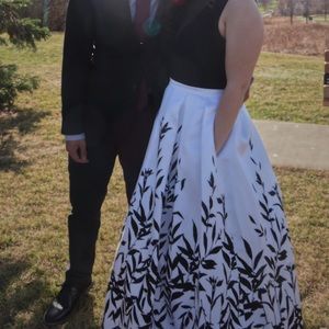 Black and White Prom Dress